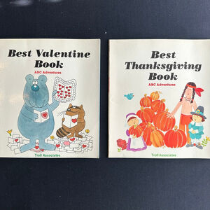 Troll Associates ABC Adventures Valentine & Thanksgiving Books 1985